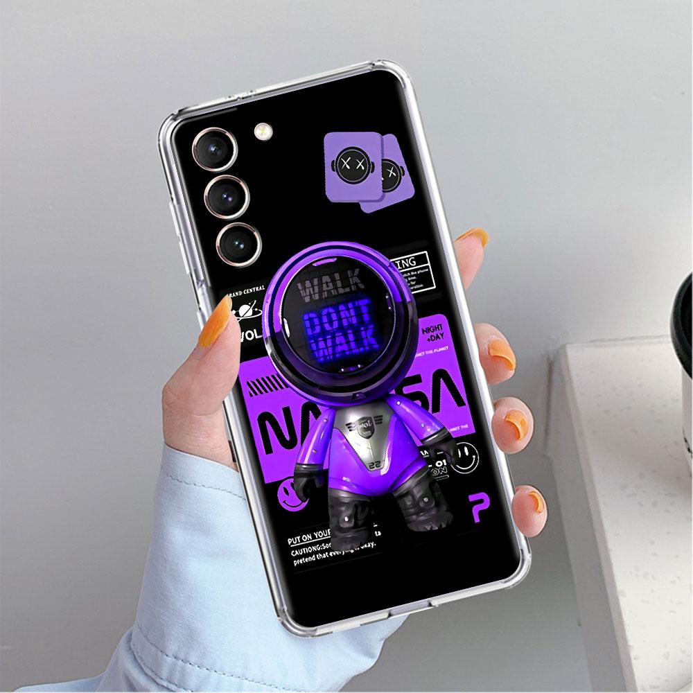 

Милый чехол с прозрачным ремешком на руку в виде астронавта для Samsung Galaxy S22 S20 FE S21 S10 S9 Plus Note 20 Ultra 10 Lite Samsung S21 5G