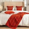 European Style Velvet Lace Trimmings Bed Runner Home Hotel Decoration Bed Flag Wedding Room Bed Tail Pillowcase