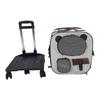 Pet Carrier Backpack with Wheels 2 in 1 Breathable Window Large Capacity Portable Rolling Cat Dog Carrier Bag for