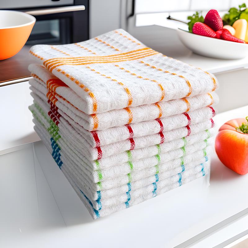 Cotton Waffle All-Purpose Kitchen Towels, 30x30cm, Pack of 10