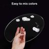 Pigment Plate Painting Palette Transparent Non-stick Comfortable Grip Clear Acrylic Oil Paint Mixing Tray with Thumb Hole Studio Accessories Color