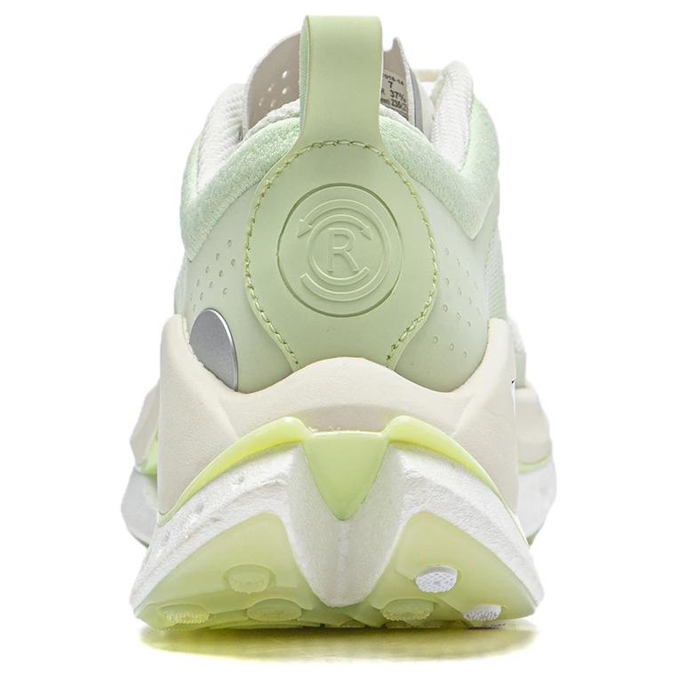 New LiNing Shadow CRC Cushioning, Wear Resistant Low Top Casual Running Shoes Women's White Green AZGT018-14