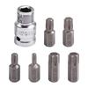 ABZC-Conversion Sleeve Set 7Pcs/Set 2025 New 1/2" 3/8" 10Mm Screwdriver Bits For Spline Torx Hex RIBE L30mm S2