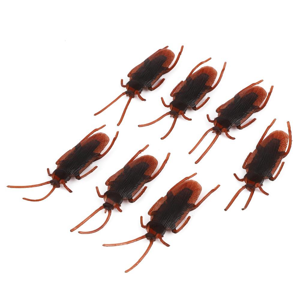 100Pcs Soft Material Fake Cockroach Lifelike Halloween Props Durable Trick Toys April Fools Day