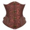 Gorset pod biust ze sztucznej skóry kontrolujący talię gorsety gotyckie waist cincher bustiery steampunk haft krótki trener talii