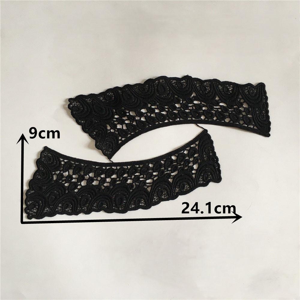 Black And White Neckline Lace Fabric DIY Hollow Lace False Collar Embroidery Applique Decoration Clothing Sewing Accessories