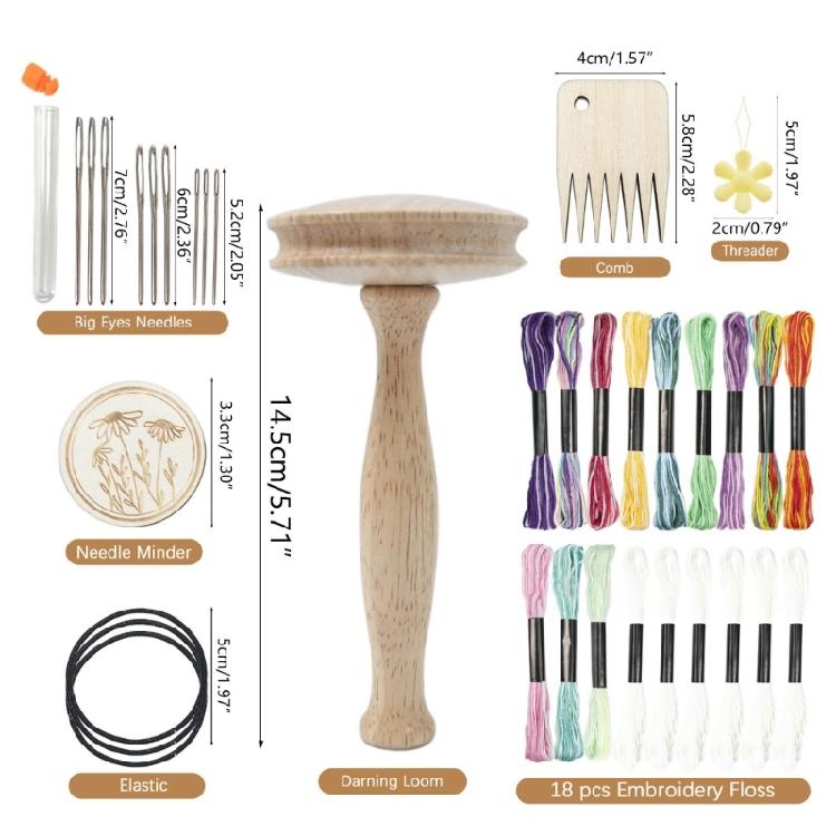 Professional Darning Mushroom Set Portable Clothes Repair Socks Lightweight