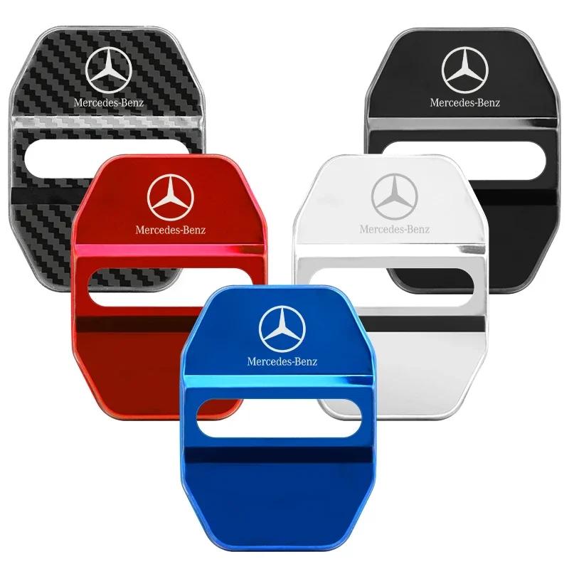 Car Styling Car Door Lock Covers Stikcer Case for Mercedes Benz New B/C/E Class A Class C200L GLC GLK CLA GLA Accessories Car St ZO1