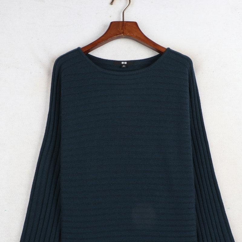 Sunshine House Autumn and Winter New Arrival Export Daily Single U-Family off-Shoulder Collar Long Sleeves Women's Knitwear Pullover Sweater