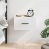 Wall-mounted Bedside Table - Maison Exclusive - White - Moisture-resistant Engineered Wood - Floating 35x35x20 Cm