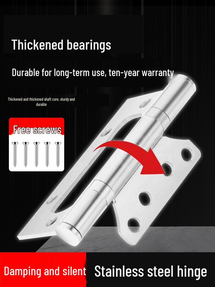 4-inch Silent Bearing Male-Female 304 Stainless Steel Hinge for Wooden Doors