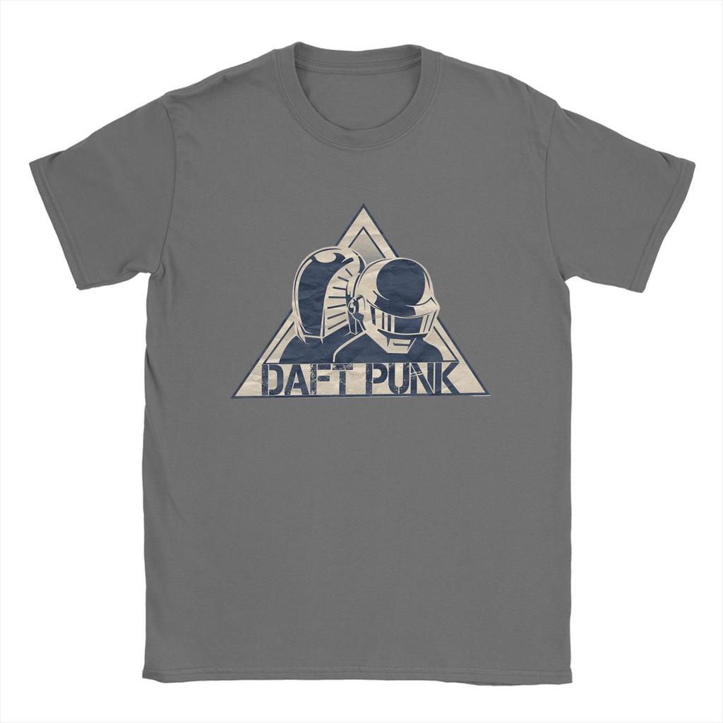 Daft Punk T-Shirts for Men Hipster Pure Cotton Tee Shirt Crewneck Short Sleeve T Shirt Gift Idea Clothes