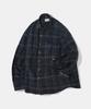 DIAMOND LAYLA Detachable Crease Check Shirt S167 Faded Navy