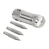 Outdoor Medicine Holder Container Stainless Steel Sealed Portable Mini Capsules Case Bottle with Detachable 3 Claw Hook for Hiking Mountaineering