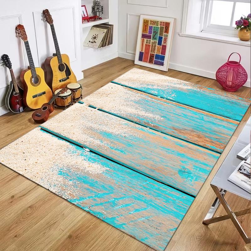 Make Old Wooden Printed Floor Mats Retro Minimalist Style Bedroom Doormat Farmhouse Living Room Kitchen Entrance Decoration Rug