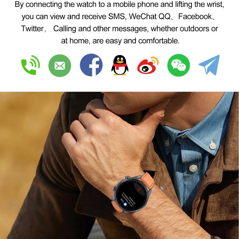 2025 Nowy Smartwatch z Terapią Pulsacyjną EKG Kwas Moczowy Tlen we Krwi Tętno Ciśnienie Krwi CES Monitor Zdrowia Snu Męski Smartwatch Dla HUAWEI