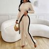 Two Piece Sets For Women Casual Loose Long Sleeve Shirts And High Waisted Drawstring Shorts Tracksuit Fall Outfits