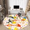 Happy Kids: Colorful Circular Wall Art for Playful SpacesRound Non-Slip chair mat chair carpet for office Rugs for Office Decor Gift For Valentine's D