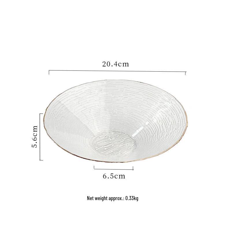 LIU New Chinese Style Glass Fruit Bowl