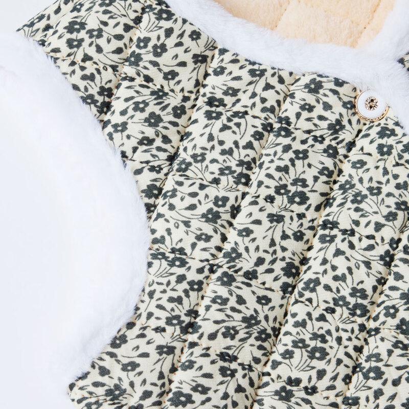 Pasite Women's Winter Floral Fleece Vest