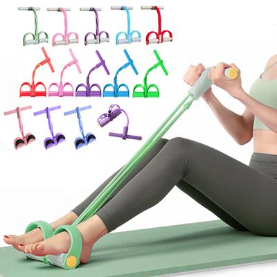 Multifunkční pásy napínacích lan pro fitness cvičení Elastické pásky Domácí odporové pásy 4 trubkové elastické pedály