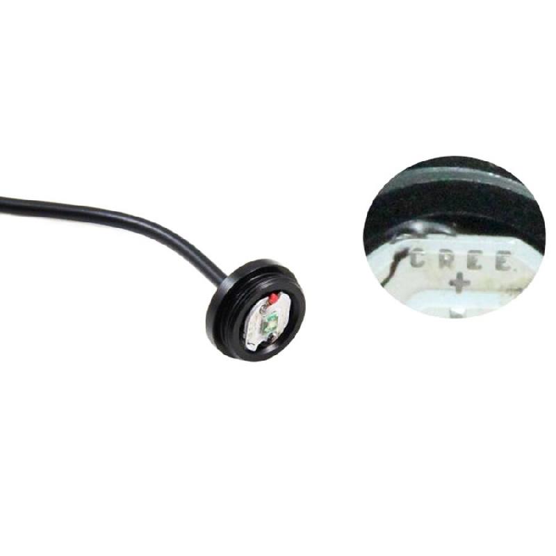 Neue 2 Stück LED Auto Begrüßungsleuchten Aluminiumgehäuse Licht Schwarz Universal