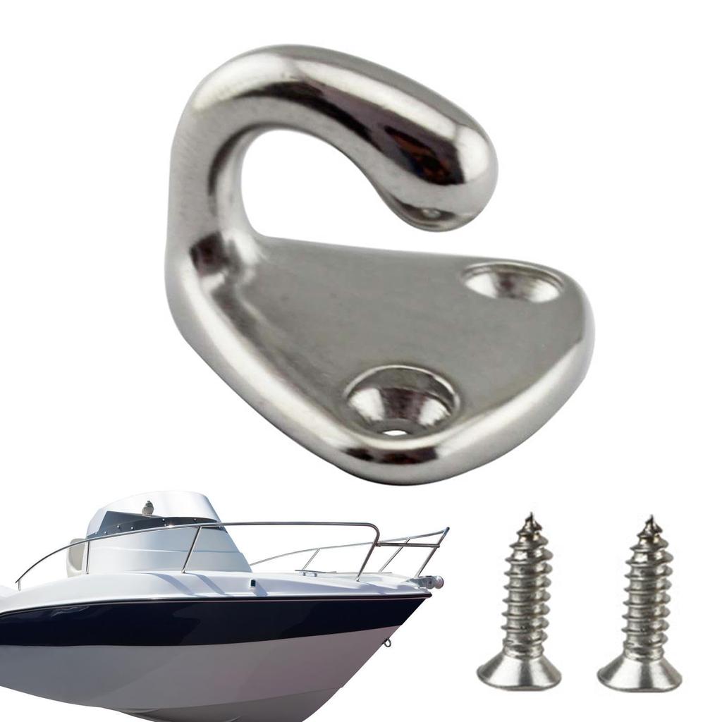 Vessel Wall Hooks - Stainless Steel 316 Fender Hooks, Wall Mounted Hooks Boat Storage