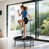 Rebounder Trampoline, 5-level adjustable handle, Workout Trampoline, Black
