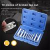 10-teiliges Gewindebohrer-Auszieher-Set Entferner für abgebrochene Schraubenköpfe Aufbewahrungsbox Quadratisch