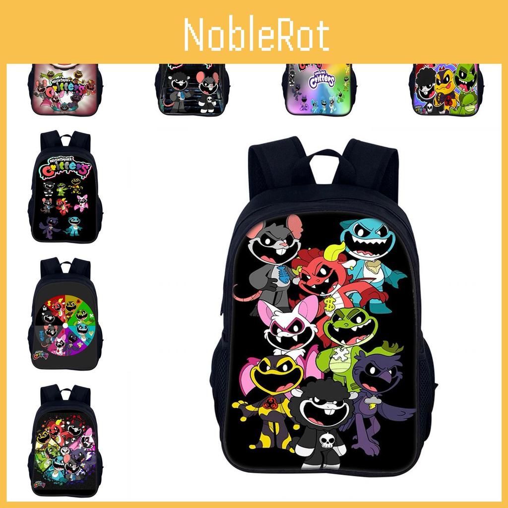 Nightmare Critters Backpack Printing Cartoon Game Student High Rucksack Capacity