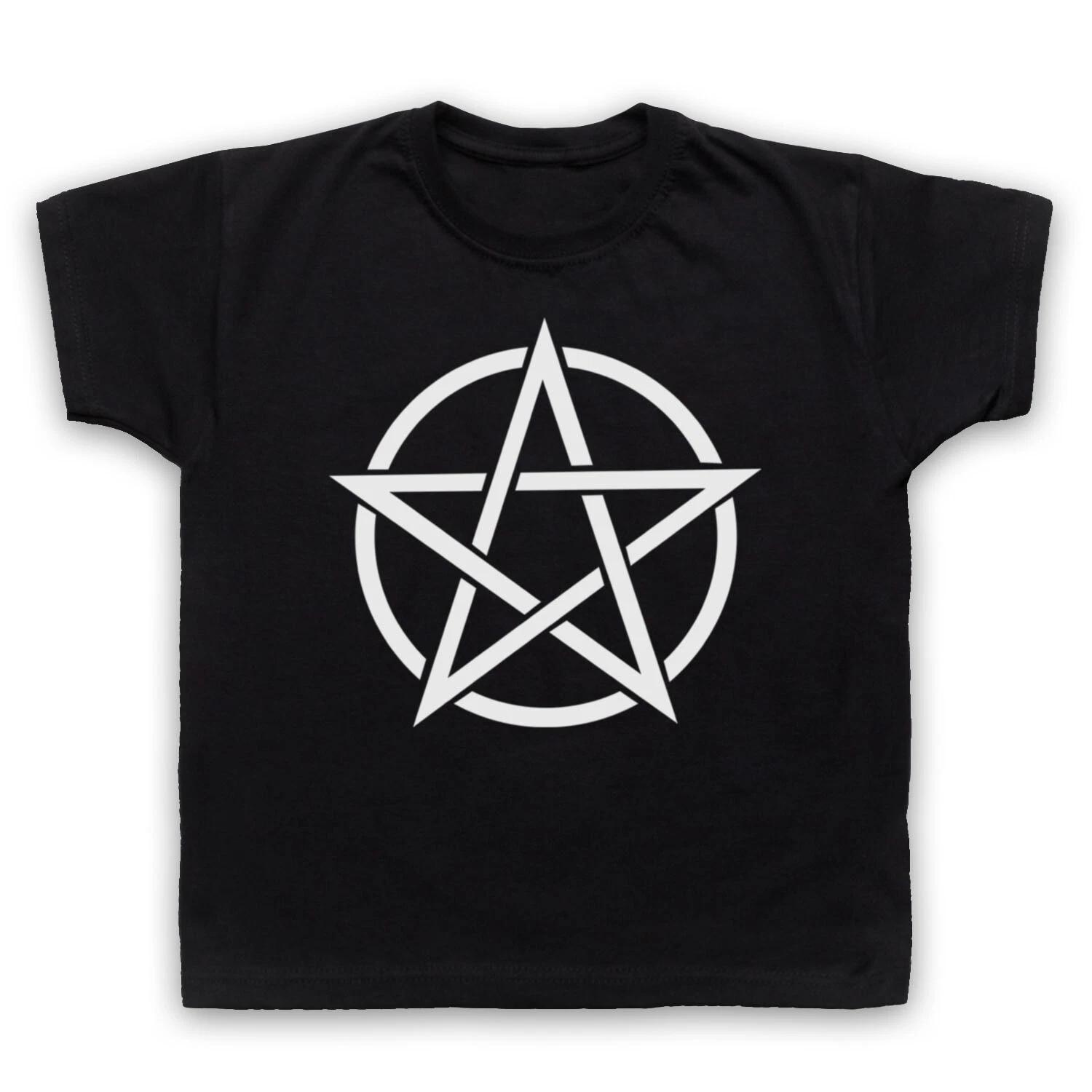 

GOTHIC PENTAGRAM WITCHCRAFT MAGIC SYMBOL OCCULT LOGO KIDS CHILDS T-shirt 150