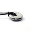[World Accessories Carmelo] Peaceful Point Gibeon Meteorite Disc Pendant Choker Sterling Silver 925 Women's Men's Amulet Protection
