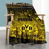 Borussia Dortmund Personalized Text Blanket Multi-purpose Customizable Blanket Comfortable Throw For Livingroom Couch Office Living Room