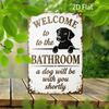 Metal Poster Wall Art Dog Welcome Home Decor