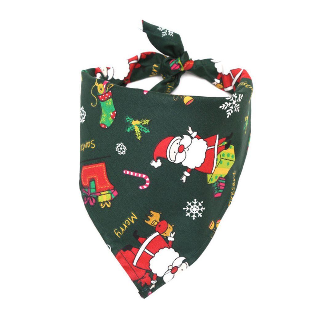 Puppy,Kitten Santa Claus Patten Cats Triangular Scarf Pet Costume Dogs Bandanas Christmas Pet Decor