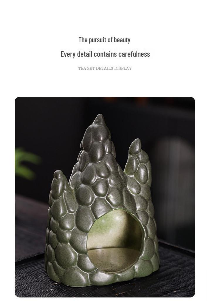 Creative Ceramic Incense Burner: Palo Santo Holder & Sage Burning Stove for Desktop Atmosphere and Decorative Display