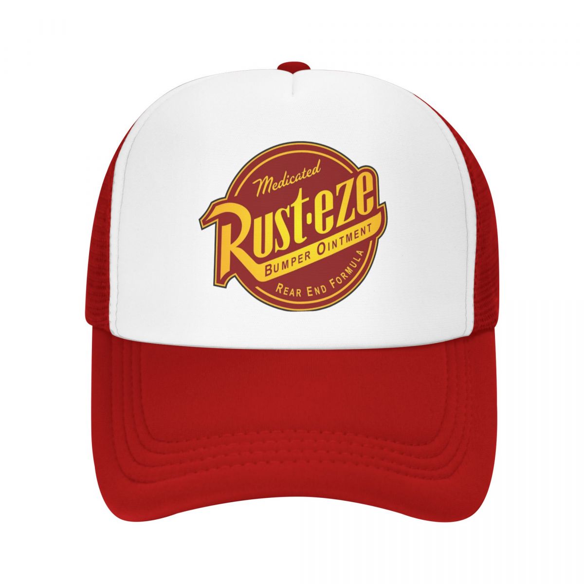 XIXIGO Cap Medicated Rust-eze Lightning McQueen Mesh Trucker Hat Trendy Zomer Ademend Mesh-rug Zonneklep Verstelbaar Voor Casual Hoofddeksels One Size