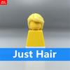 Non-Toxic 10Pcs Moc Bricks Female Male Children Mustache Grandpa Hairs Helmet Action Figure Assembled Building Blocks Plastic Toys