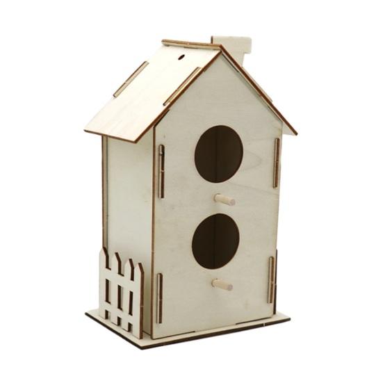 DIY Wood Birdhouse Kit Unfinished Log Home Craft Project with Safe Paint Wooden Crafts Boys And Girls Graffiti Bird Nest for Kids