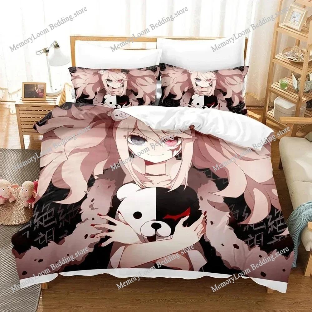 Anime Danganronpa Bedding Set,Duvet Cover Set Comforter Pillowcase,King Queen Twin Size Quilt Cover for Boys Girls Adults