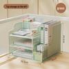 Desktop Metal File and Document Holder - Layered Office Rack & Book Stand