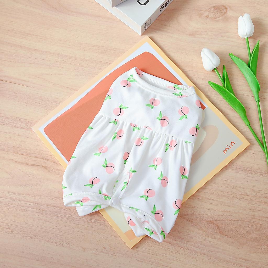 2023 Spring and Summer Dog Skirt Pet Clothes Installed Teddy Chenery Small Peach Spay and Neuter Clothing  Kawaii Clothes