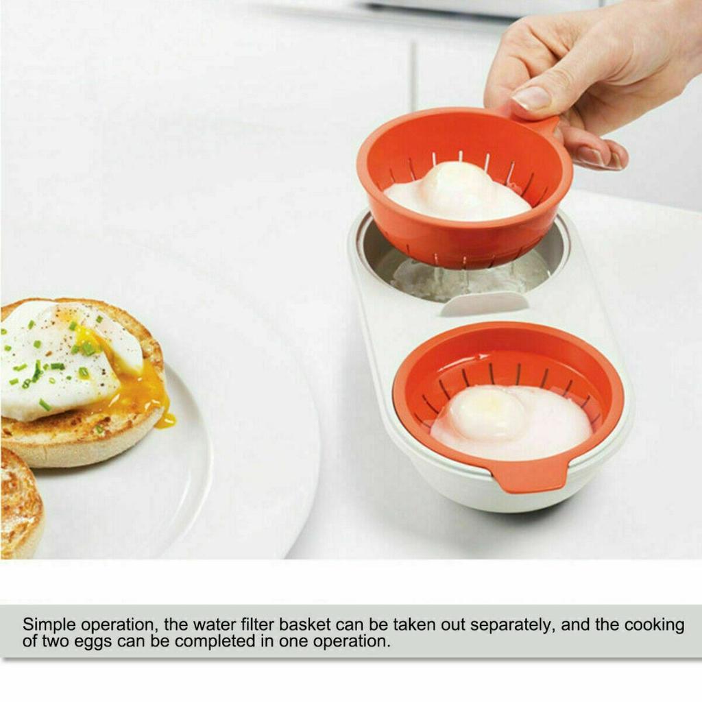 Buy Mayitr Microwave Eggs Poacher Double Cup Egg Boiler Egg Poacher Egg