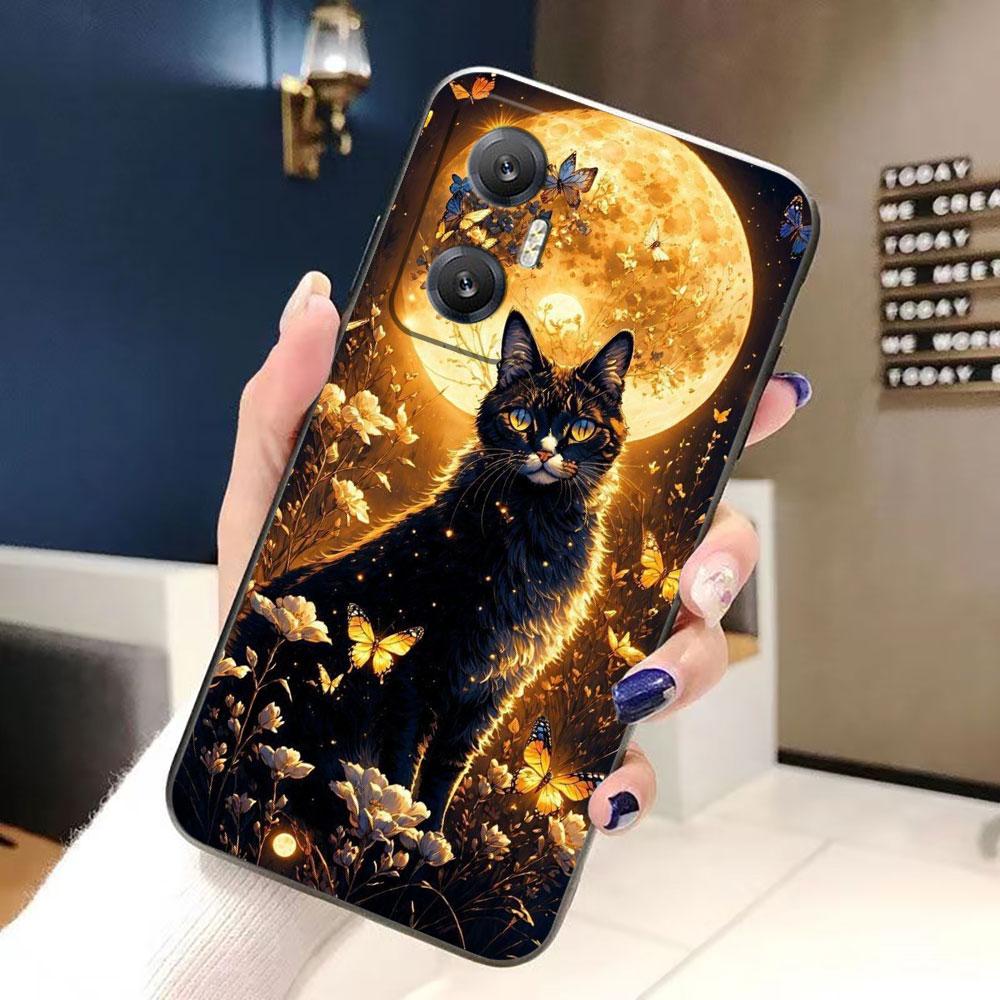 Black Cat Staring Eye Cover Phone Case For Infinix HOT 9 10 10I 10S 11 11S 12 12I 20 20I 20S 30 30I ZERO X 20 30 Play Case Funda