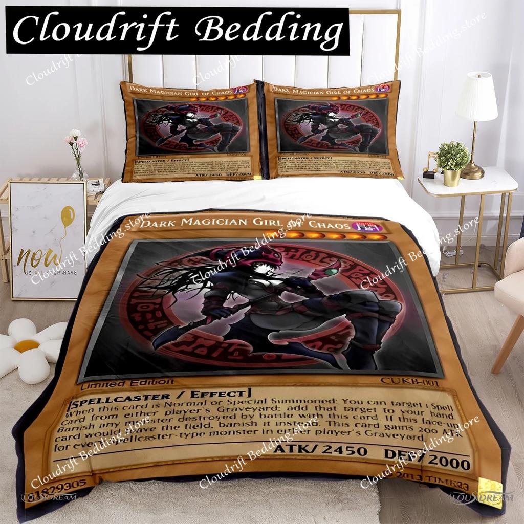 Cartoon Dark Magician Duvet Cover Comforter Fear Bedding set Soft Quilt Cover and Pillowcases for Teens SingleDoubleQueenKing
