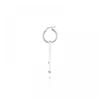 Prada Single Silver Earring Smalto Triangle Logo 1jo719 2dsp F0009