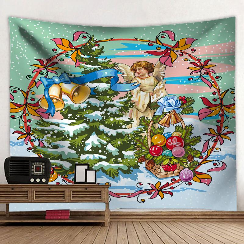 Christmas Balls And Snow Wall Hanging Tapestry Christmas Wall Hanging Tree Wall Hanging Gorgeous Christmas Tree Fireplace Gifts