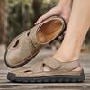Trendy Designer Men Sandals Mesh Breathable Casual Shoes Lightweight Non-slip Beach Sandals Flip Flops Man Platform Cave Sandals