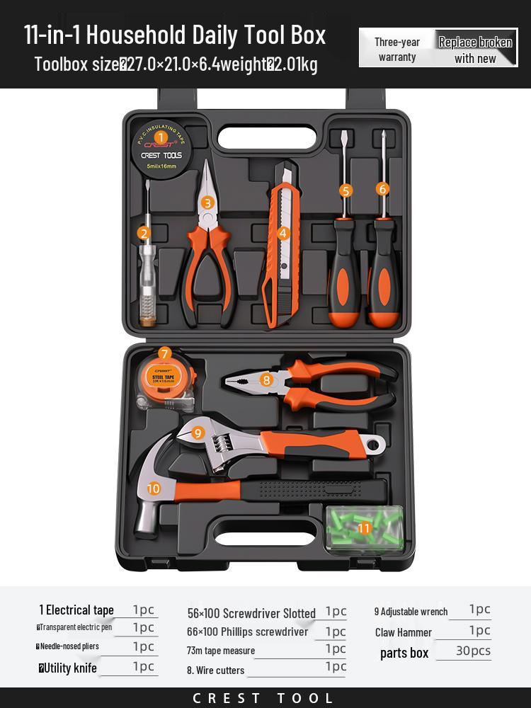 Multifunktionales Elektriker-Werkzeugset mit Bohrmaschine