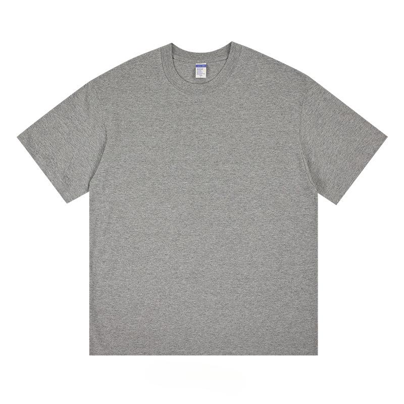 Letnia męska koszulka z czystej bawełny z okrągłym dekoltem, jednolita kolorystyka, proste t-shirty